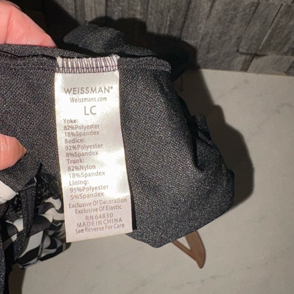 Weissman Black and White Checkered Sequin Dance Costume - Picture 3 of 3